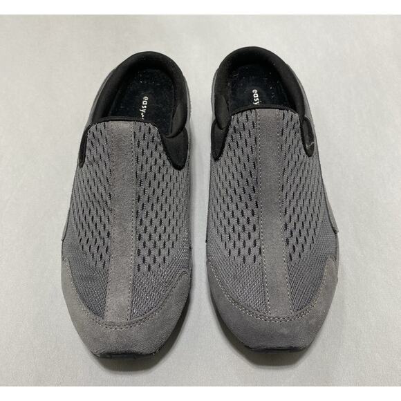 Easy Spirit Womens TRAVEL TIME 675 Gray Suede Clog Sz 9 Med Comfort Ortho Casual - Picture 1 of 5